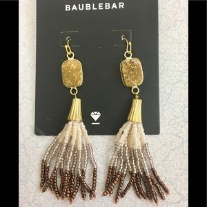 Stunning NWOT Baublebar drusy and beaded earrings